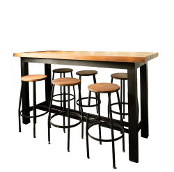 Outdoor bar table and stool