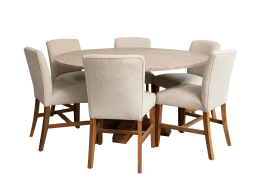Granite Dining Table with Dining Chair